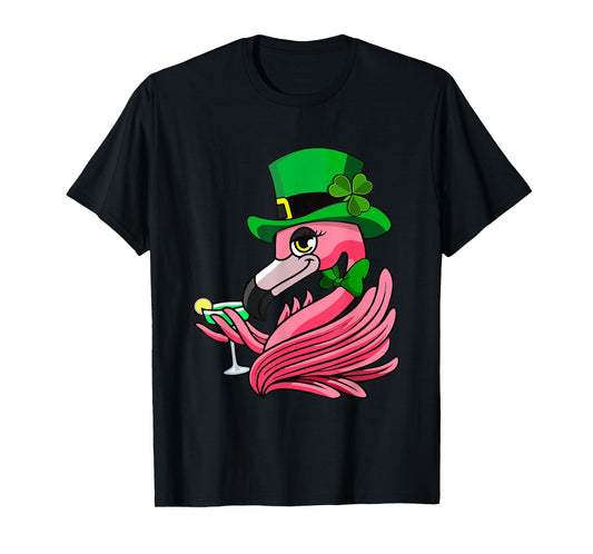Irish Flamingo leprechaun Funny St Patrick's Day T-Shirt