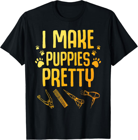 Cool Dog Groomer Art For Men Women Dog Grooming Pet Groomer T-Shirt