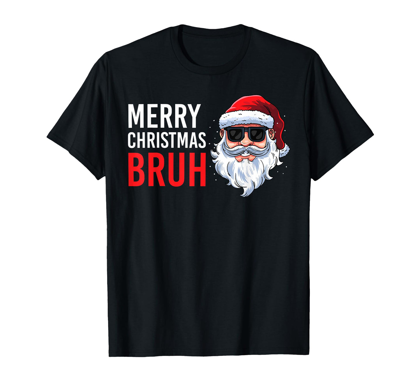 Merry Christmas Bruh Meme Funny Saying for Brother Boys Men T-Shirt