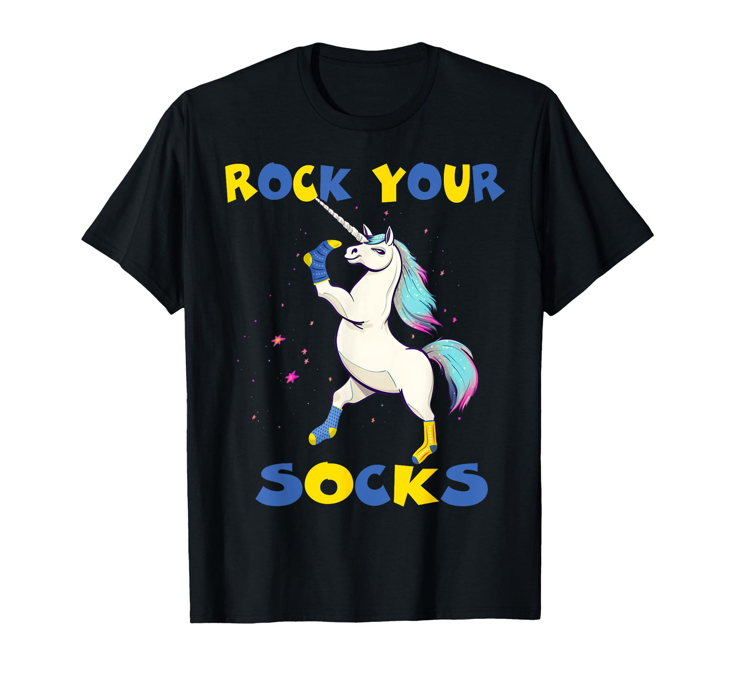 WORLD DOWN SYNDROME DAY Rock Your Socks Unicorn T-Shirt