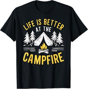 Camping Campfire Outdoor Nature Lover Gift: Mens & Womens T-Shirt