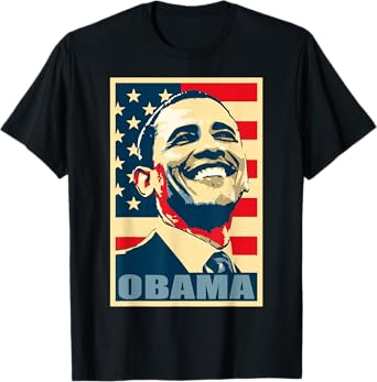 Barack Obama President 44 American Flag Happy Democrat T-Shirt
