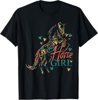 Horseback Rider Horse Girl Equestrian Women Girls Horse T-Shirt