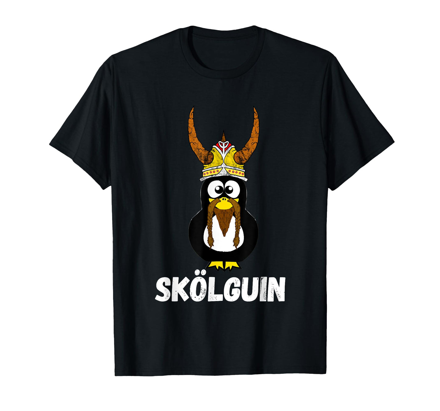Skol Penguin Water Bird Funny Viking Nordic Horned Helmet T-Shirt