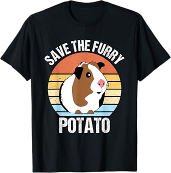 Save The Furry Potato Funny Guinea Pig T-Shirt