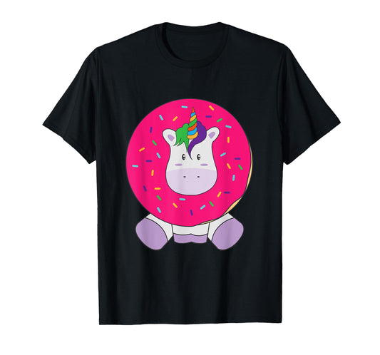 Cute Unicorn Donut Kawaii Girly Women T Shirt T-Shirt