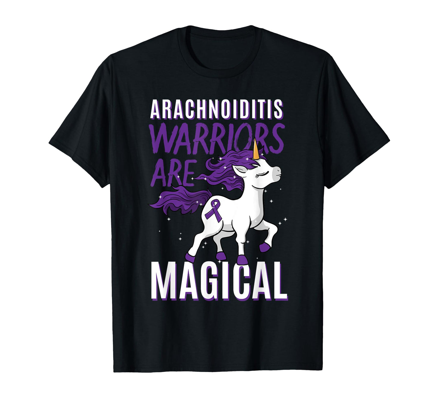 Arachnoiditis Arachnoid Chronic Disorder Warrior Unicorn T-Shirt