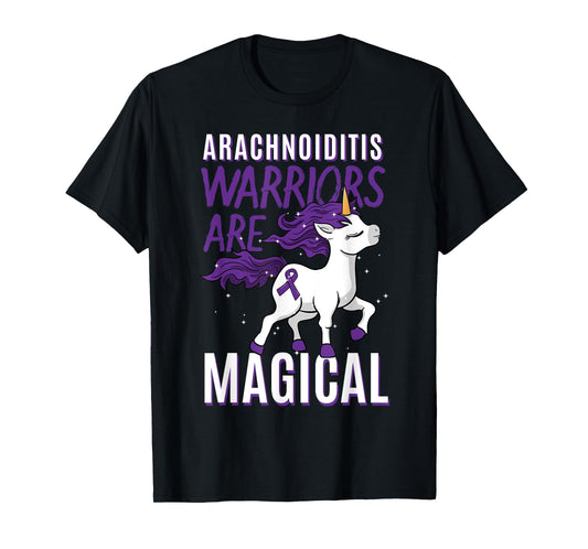 Arachnoiditis Arachnoid Chronic Disorder Warrior Unicorn T-Shirt