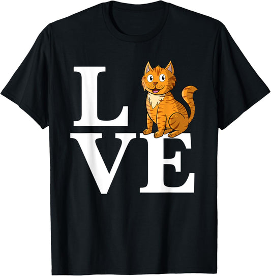 Orange cat face Love Ginger Cat T-Shirt