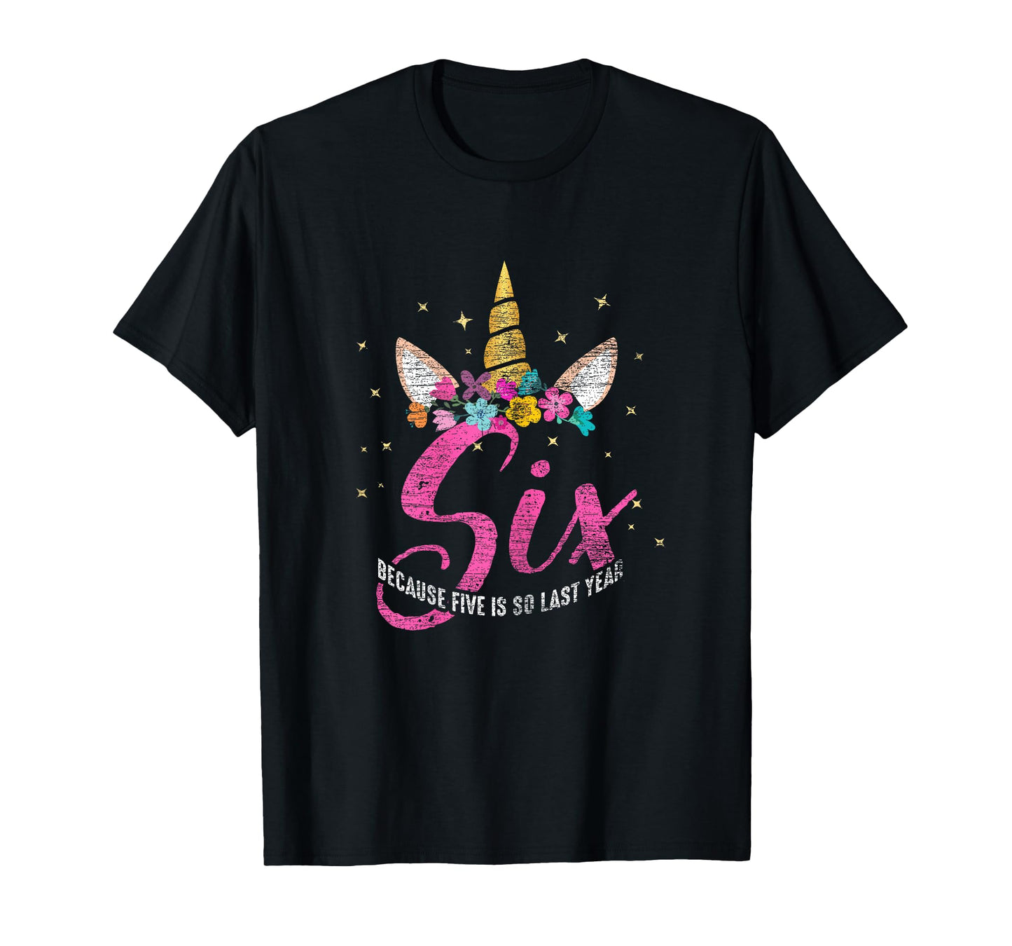 6 Years Old Birthday Girl Gifts Unicorn 6th Birthday T-Shirt