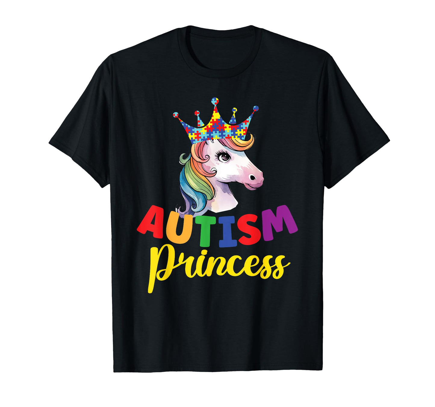 Autism Princess Cute Unicorn Daughter Girl Autism Awareness T-Shirt
