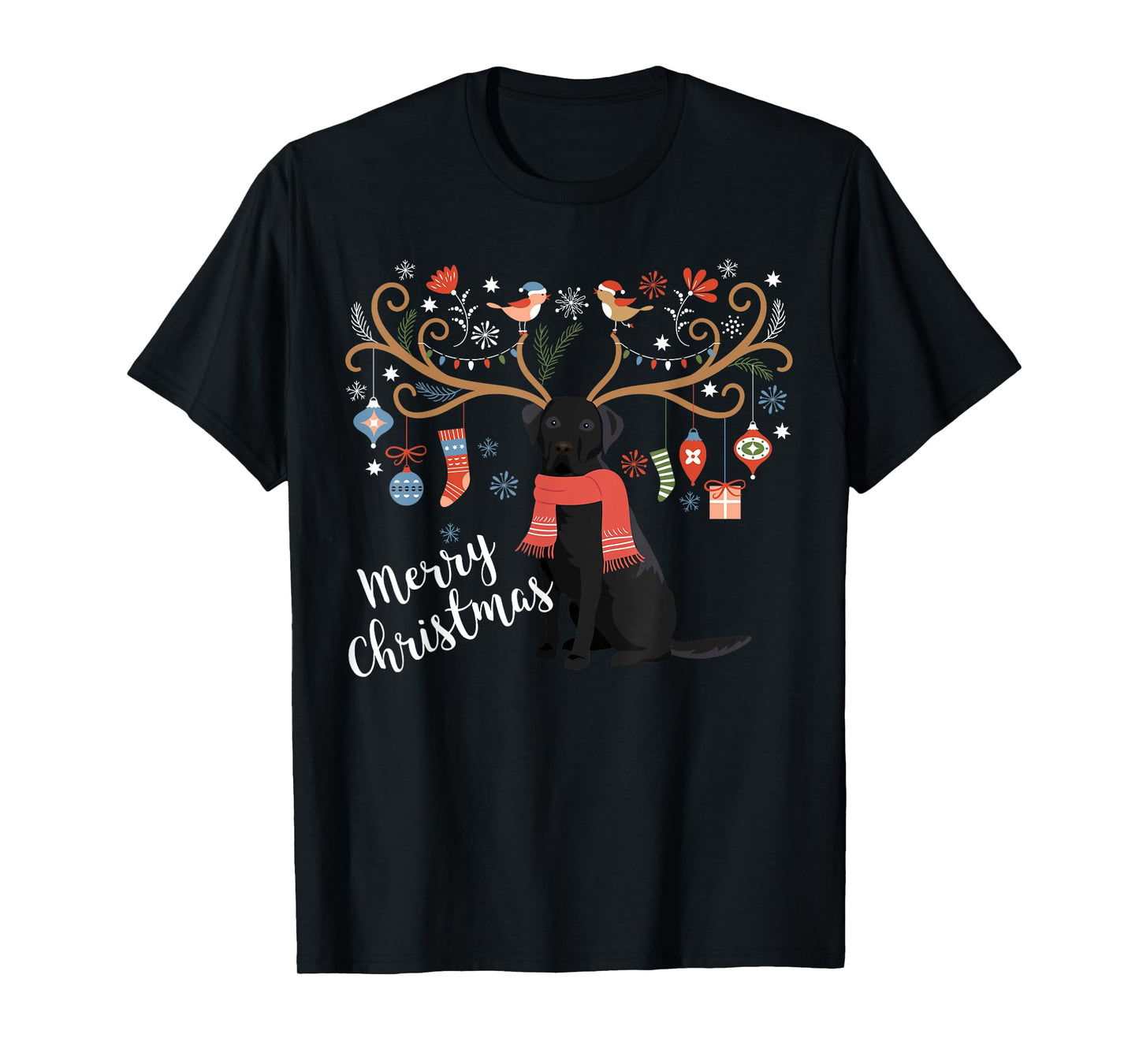 Black Labrador Retriever Christmas Shirt Dog