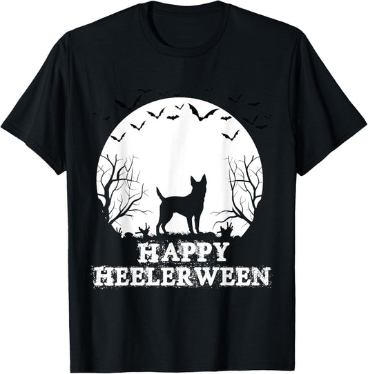 Happy Heelerween Blue Heeler Halloween Costume Heeler Dog T-Shirt