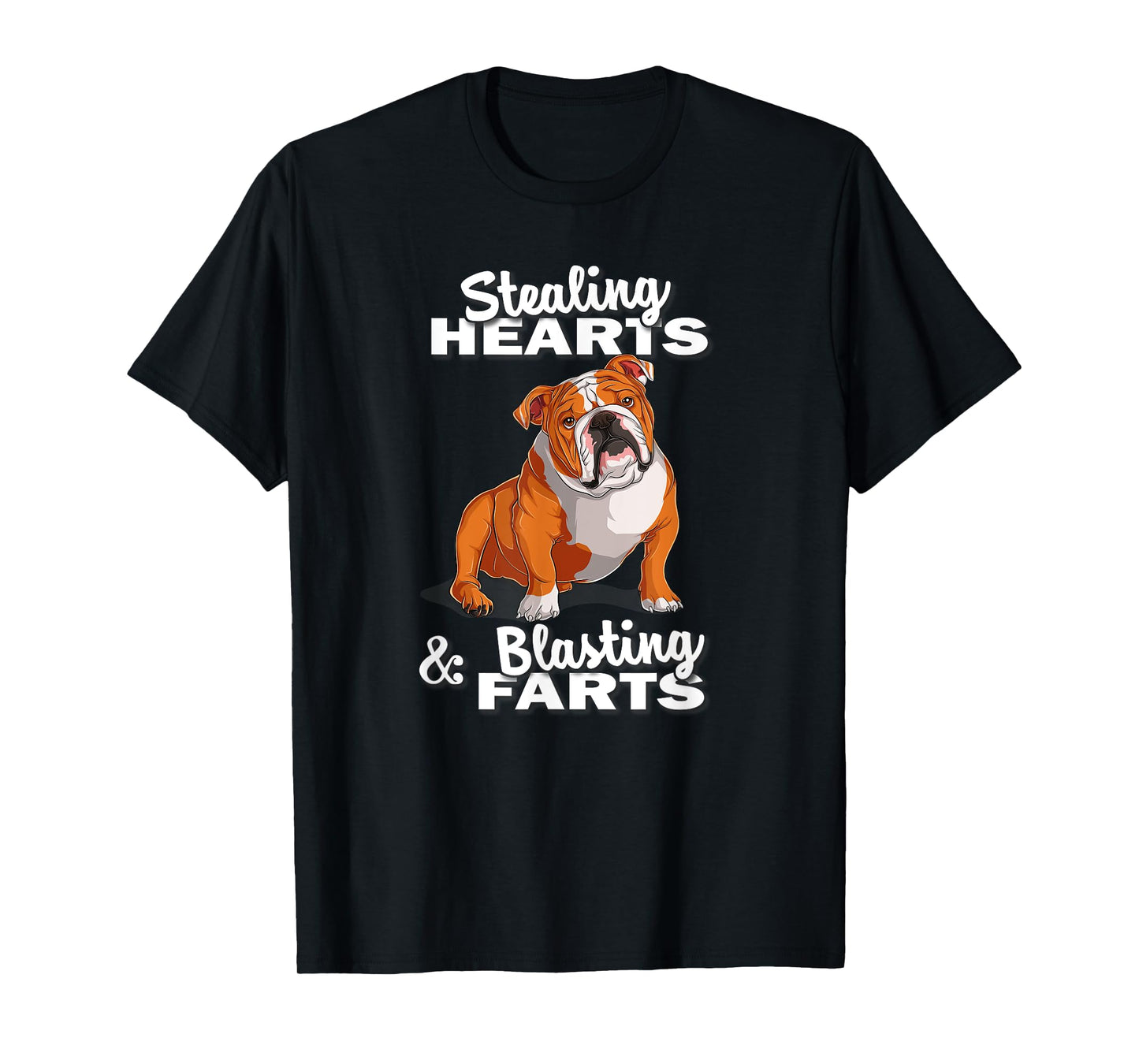 Funny Stealing Hearts Blasting Farts English Bulldog T-Shirt
