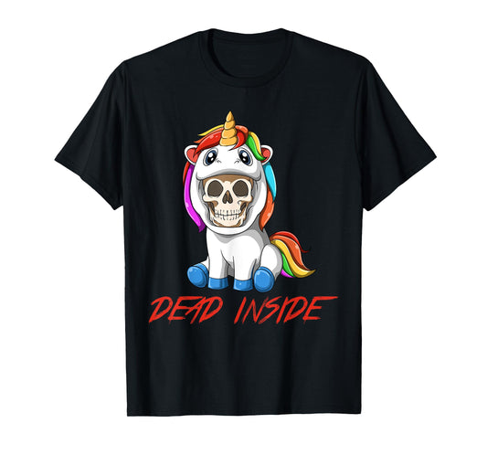 Dead Inside - Sarcastic Unicorn Parody Gift T-Shirt