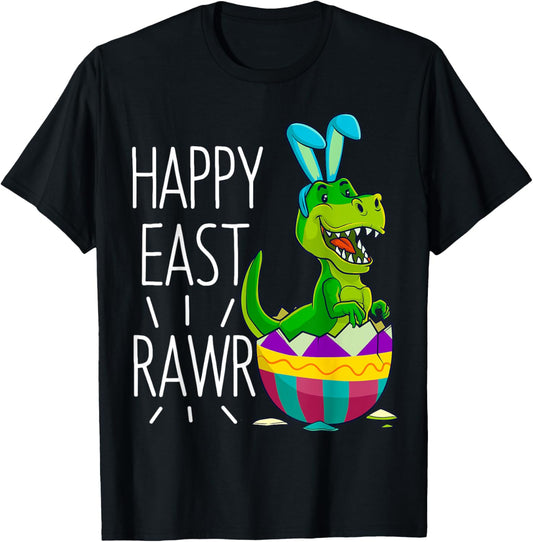 Easter T Rex Dinosaur Bunny Egg Costume Kids Happy Eastrawr T-Shirt