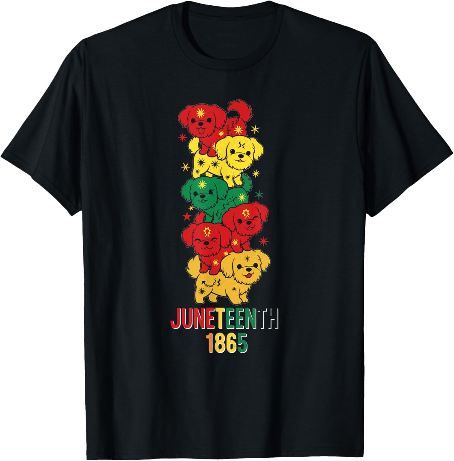 Funny Maltese Pan African Flag Juneteenth Kids Mens Womens T-Shirt