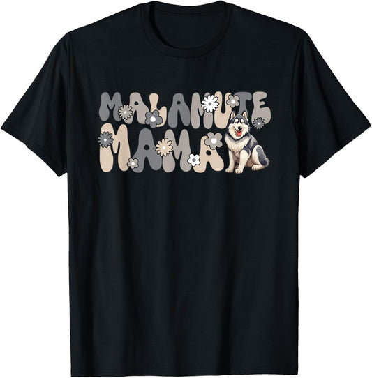 Alaskan Malamute Groovy World's Best Malamute Mama T-Shirt