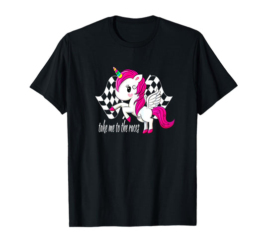 Dirt Track Racing Shirt Take Me To The Races Checkered Flag T-Shirt