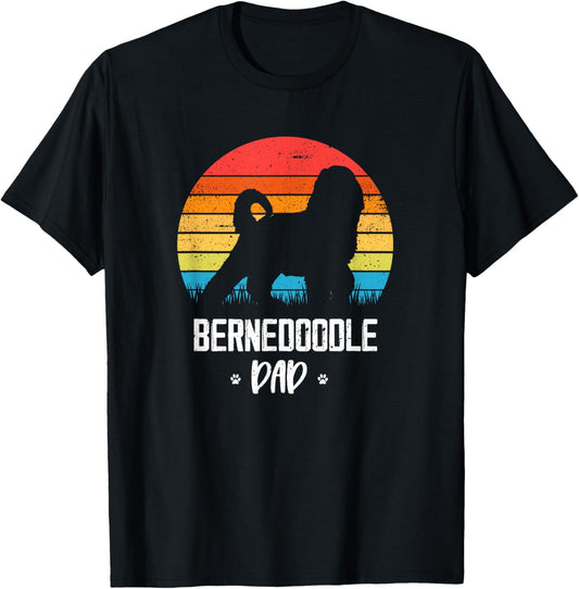 Bernedoodle Dad Love Funny Dog Owner Humor Design T-Shirt
