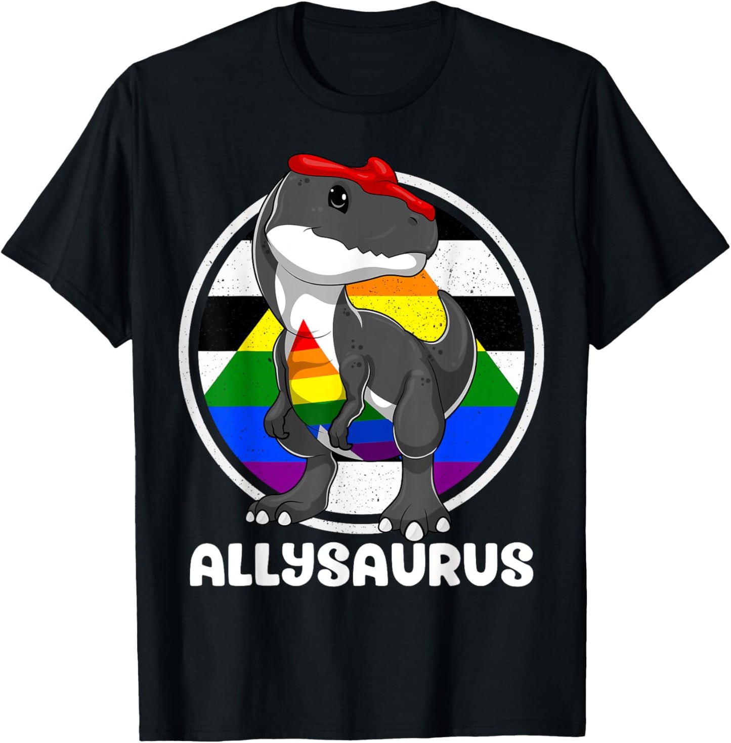 Allysaurus Straight Ally Allosaurus LGBTQ Gay Pride Month T-Shirt