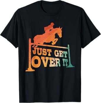 Funny Horse Jumping Art For Men Women Horseback Riding Lover T-Shirt