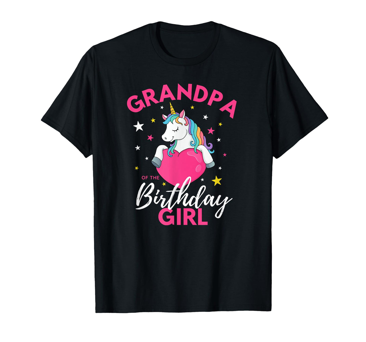 Grandpa Of The Birthday Girl Unicorn T-Shirt