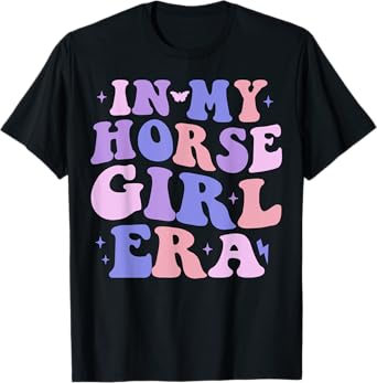 In My Horse Girl Era Groovy Horse Lover Girl Riding Horse T-Shirt