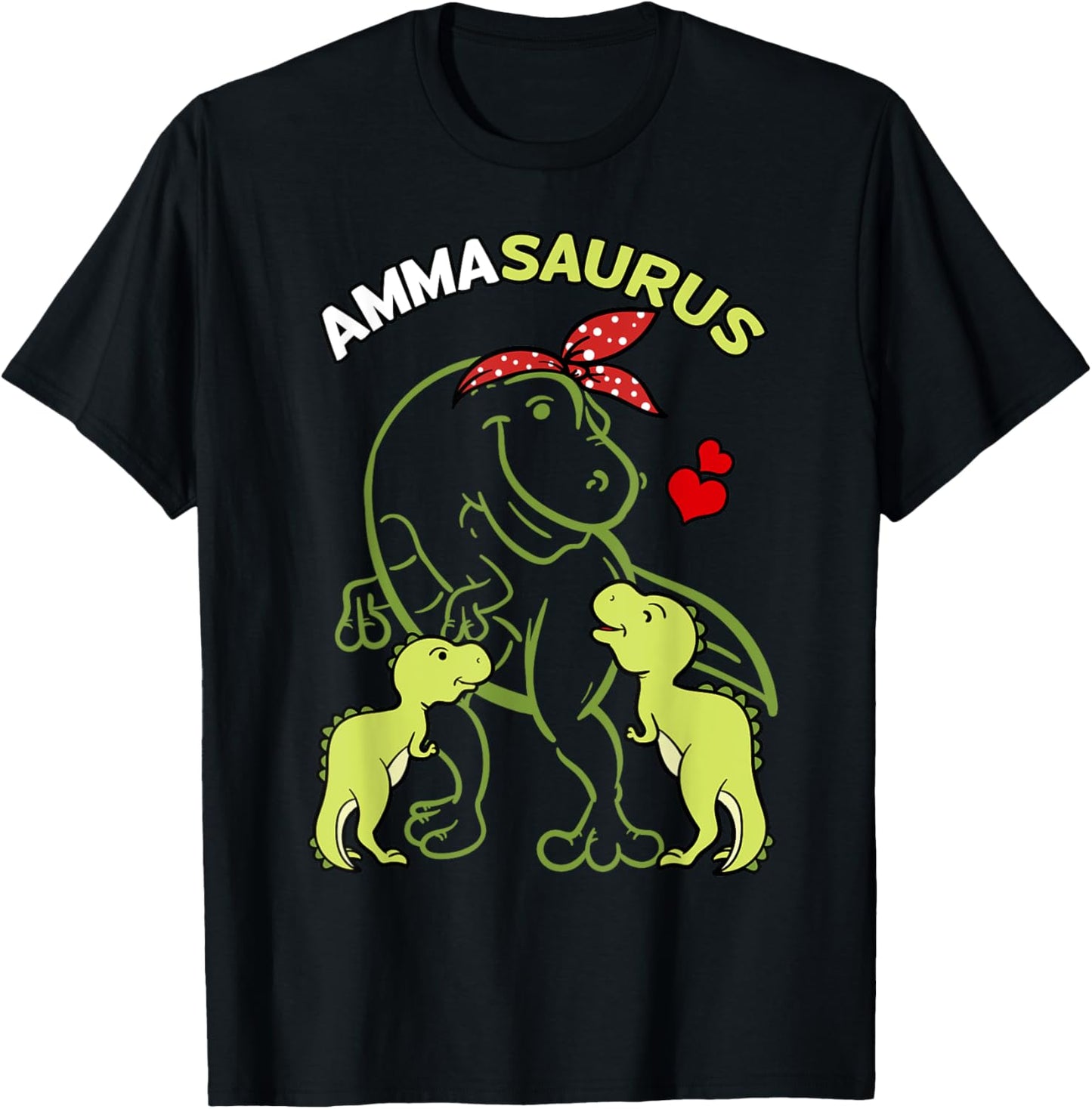 Ammasaurus Amma 2 Kids Dinosaur Mother's Day T-Shirt