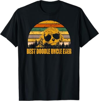 Vintage Goldendoodle Uncle Best Doodle Uncle Ever Father T-Shirt
