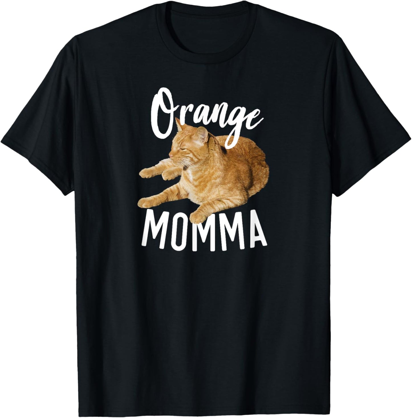 Orange Momma Tabby Lover Funny Saying Graphic T-Shirt