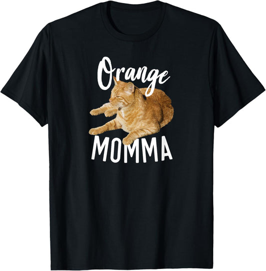 Orange Momma Tabby Lover Funny Saying Graphic T-Shirt