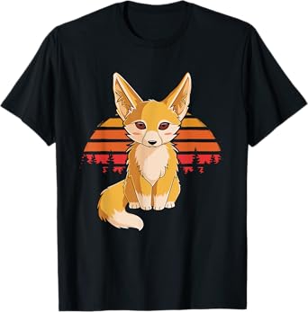 Retro Vintage Fennec Fox Cute Foxes T-Shirt