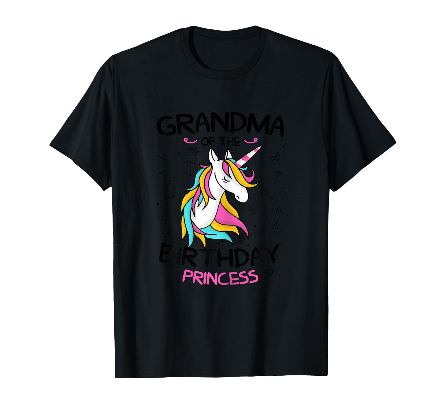 Grandma Of The Birthday Princess Shirt Unicorn Girl T-Shirt