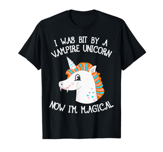 Vampire Unicorn Now I'm Magical Halloween Unicorn T-Shirt