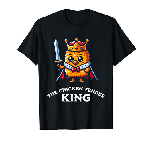 The Chicken Tender King Fast Food Funny T-Shirt