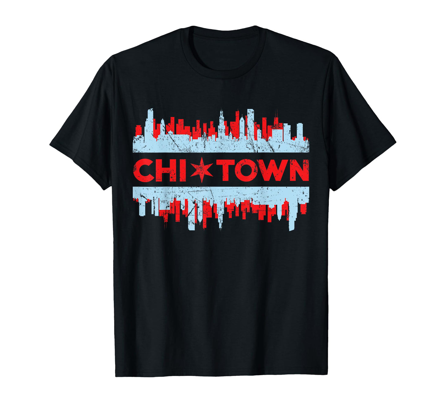 Chicago Chi Town Flag Skyline T-Shirt
