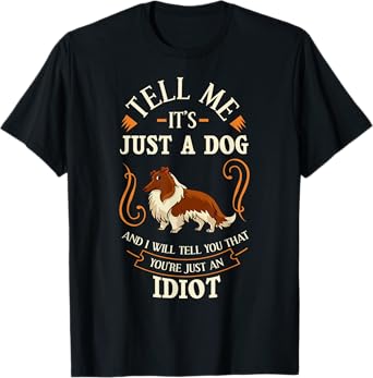 Rough Collie Dog Puppies Owner Lover T-Shirt for Men Women