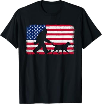 Retro Labrador Retriever 4th of July American Flag Patriotic Women Kids Men T-Shirt