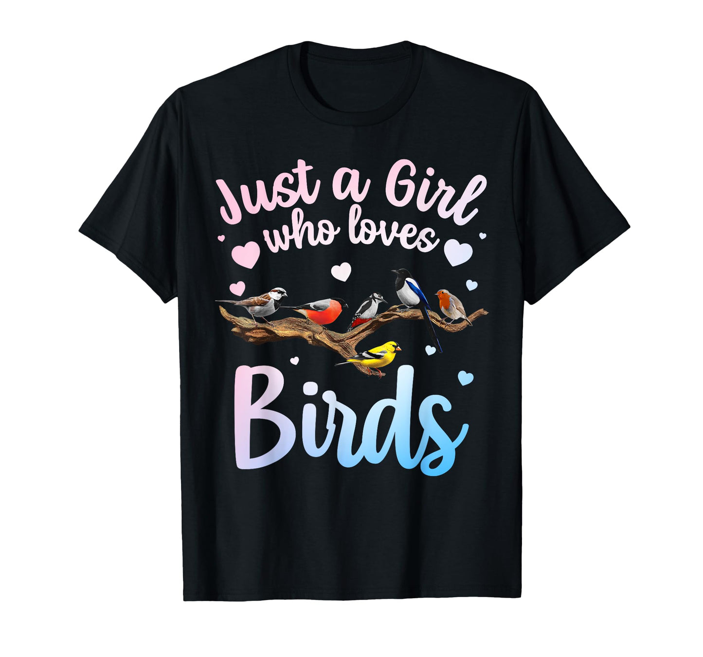 Cool Bird Watcher Art For Women Girls Birding Nerd Birder T-Shirt