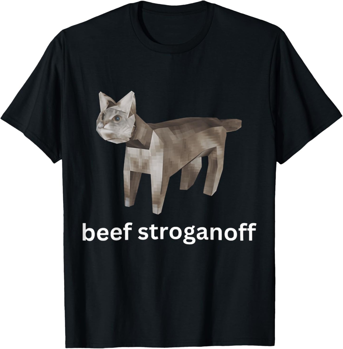 Vintage Beef Stroganoff Cat & FUNNY Meme Cat T-Shirt