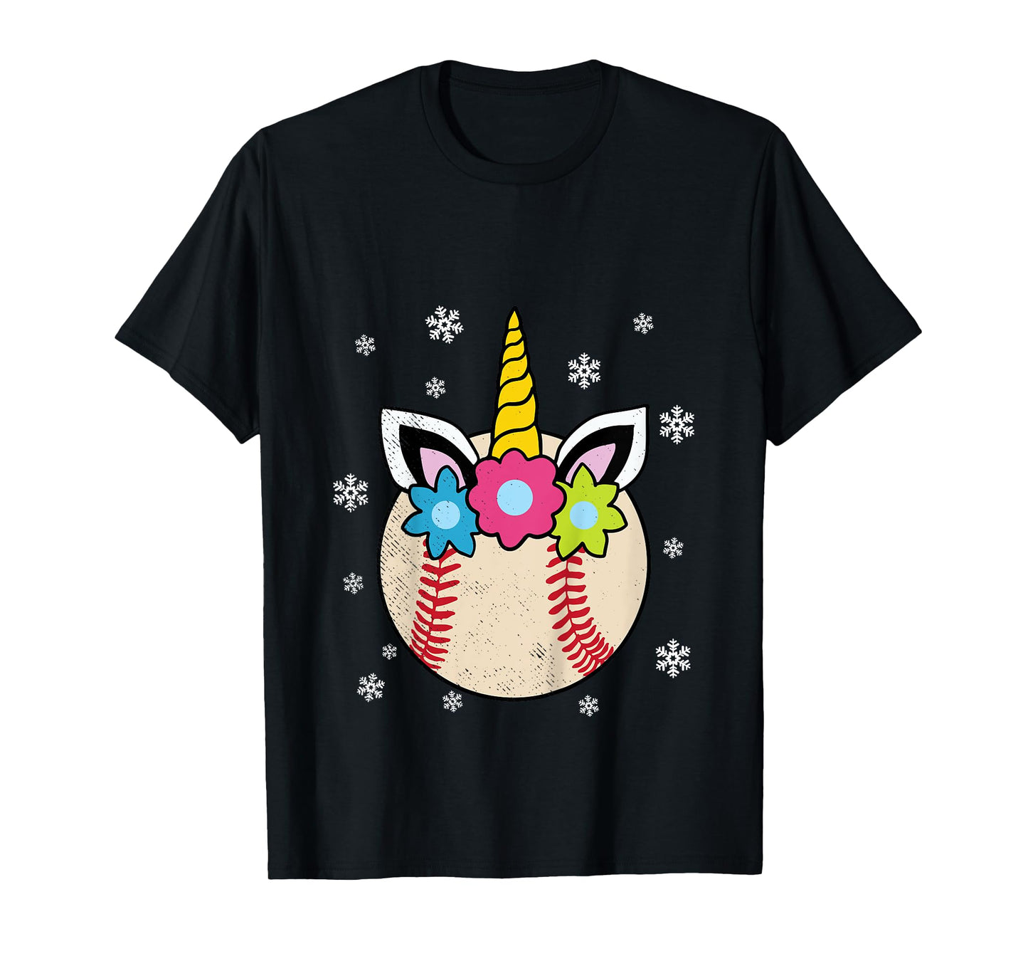 Unicorn Baseball Cute Sports Player Fan Girls Kids T-Shirt