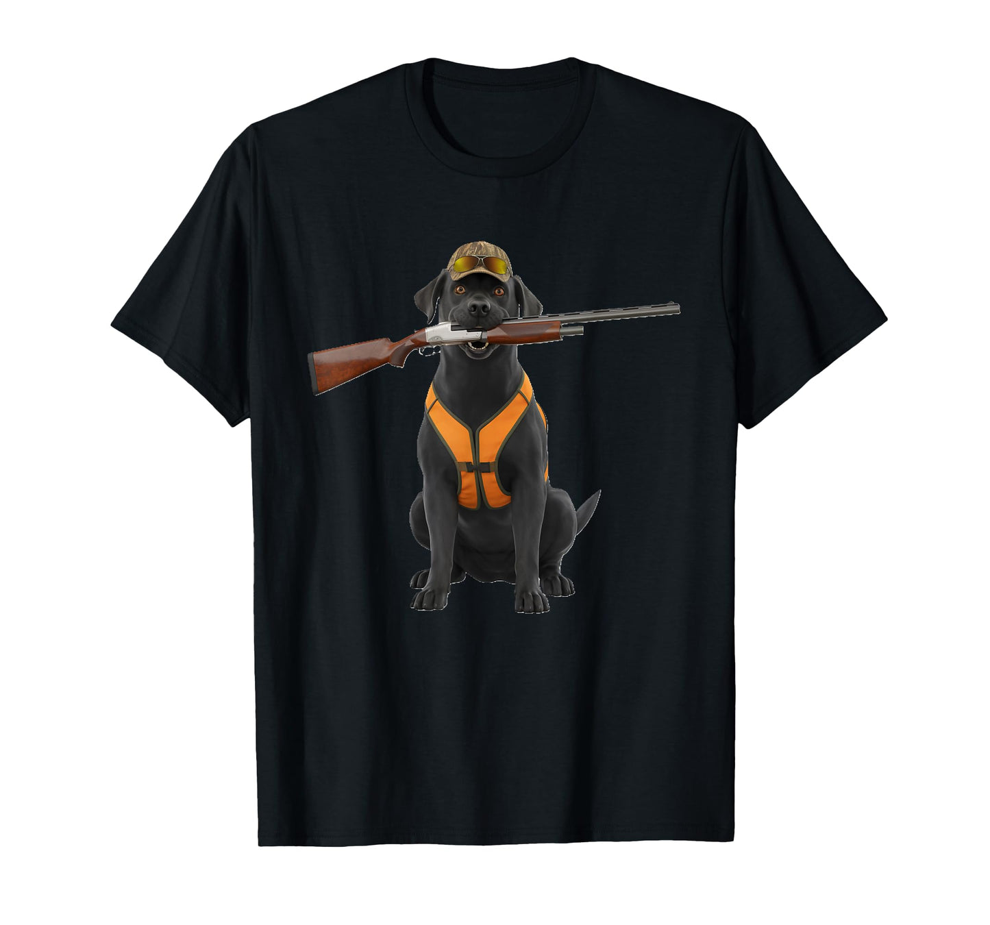 Black Lab, labrador is ready to hunt now! Get R Done! T-Shirt