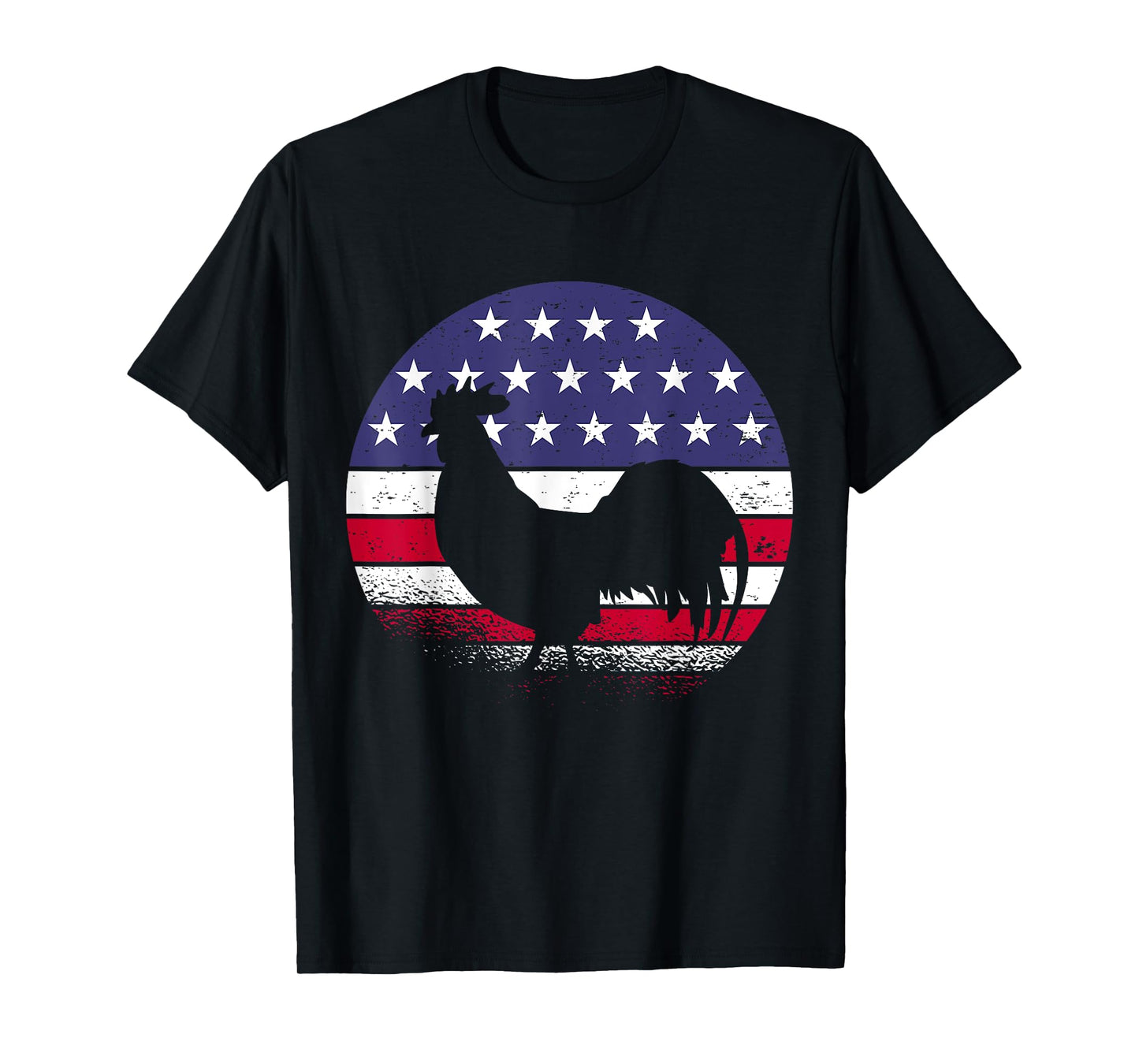 Chickens American Flag USA Rooster Women Men T-Shirt