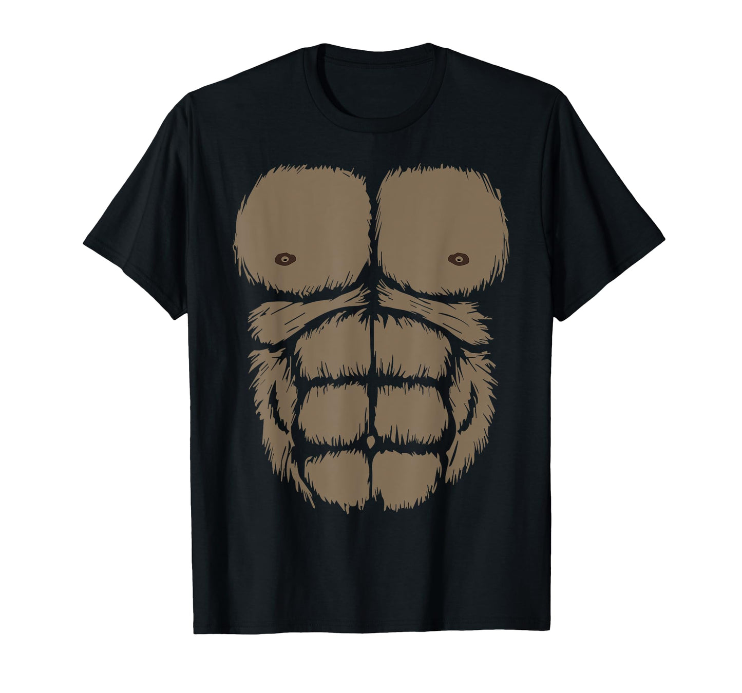 Gorilla Chest Belly Boy Men Monkey Costume Kids Fancy Dress T-Shirt
