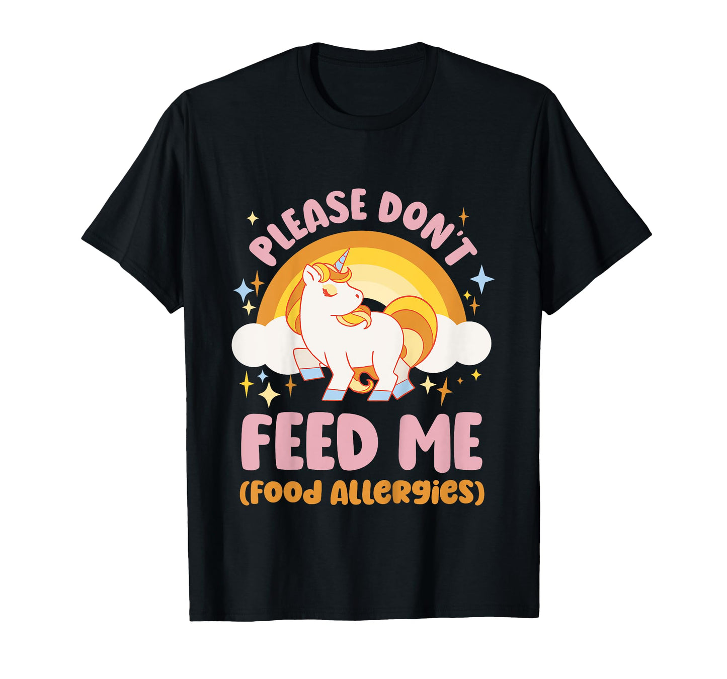 Food Allergy Toddler Kids Unicorn T-Shirt
