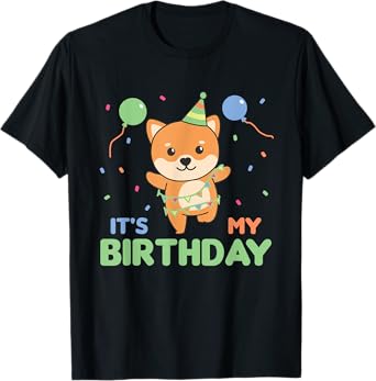 Birthday Shiba Inu For Kids It's My Birthday T-Shirt