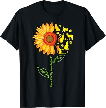 Rescued Is My Favorite Breed Rescue Dogs Cats Pets Sunflower T-Shirt