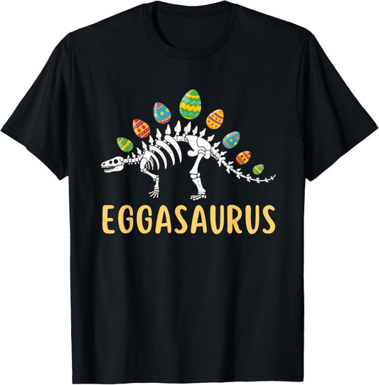 Eggasaurus Easter Stegosaurus Dinosaur For Toddler Boys Kids T-Shirt