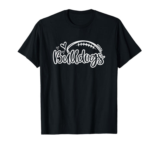 Football Bulldogs School Sports Fan Team Spirit T-Shirt